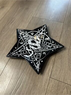 Killstar Black & White Occult Star Tray